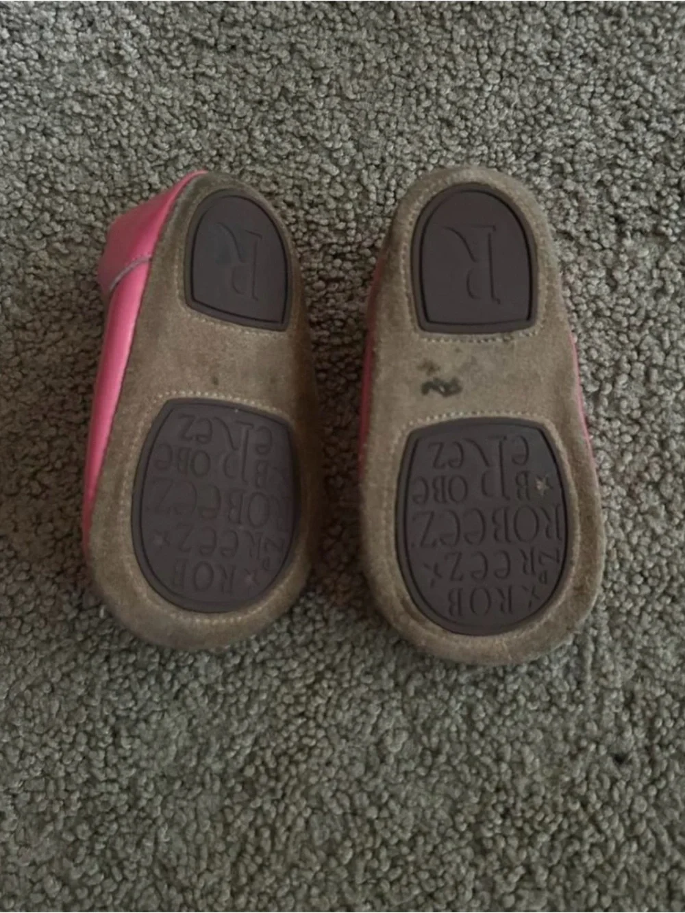 Robeez Girls Pink Mary Jane Flower Ballet Flats 9-12 months